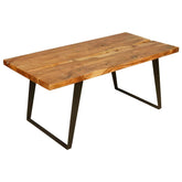 Hankin Modern Rustic Solid Wood Industrial Style Dining Table